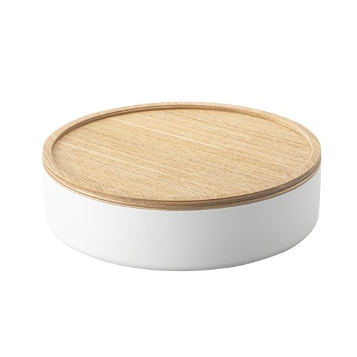 Úložný box YAMAZAKI Rin 5801, nízký, biely